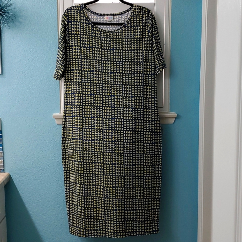 Lularoe Geometric Print Julia Dress 2XL